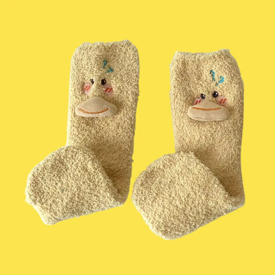 Fuzzy Duck Socks