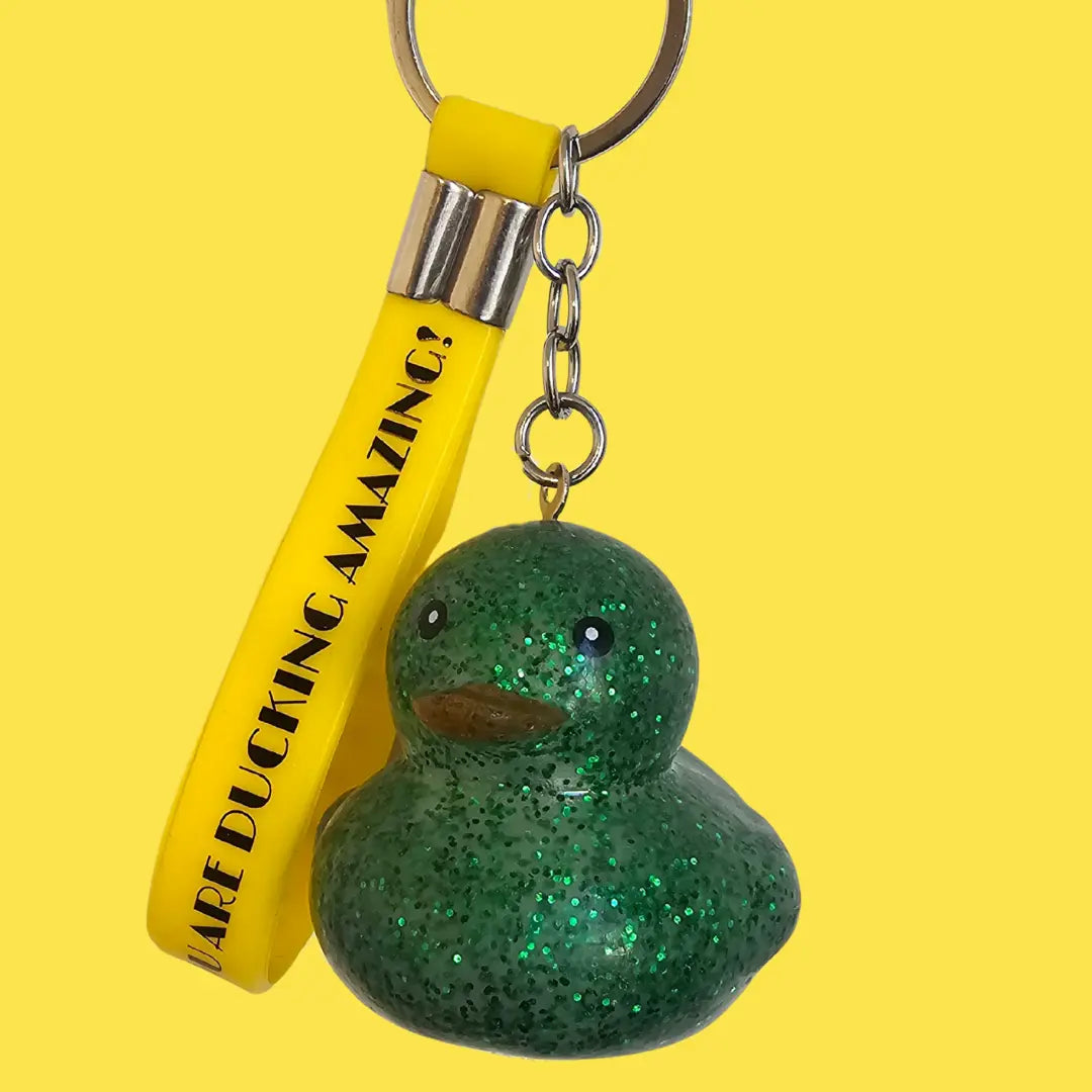 Glitter Duck Keychains