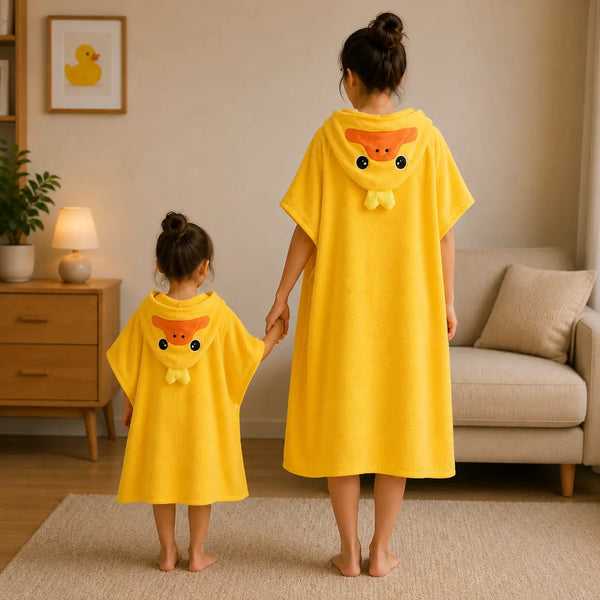 Hooded Duck Towel Poncho