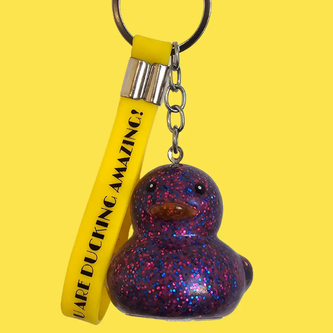 Glitter Duck Keychains