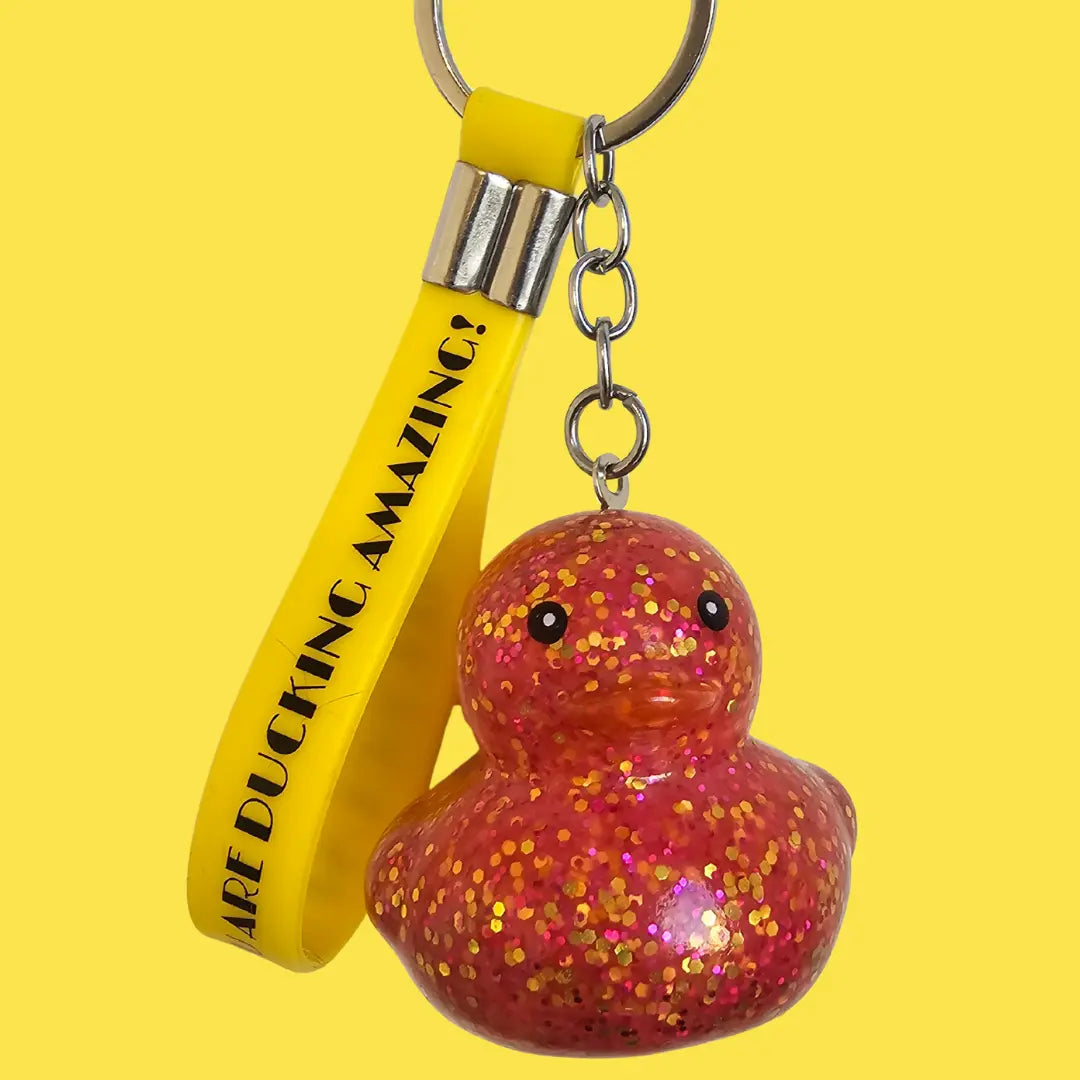 Glitter Duck Keychains