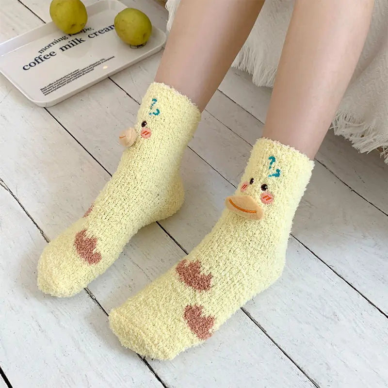 Fuzzy Duck Socks